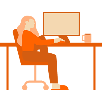 Woman working at desk